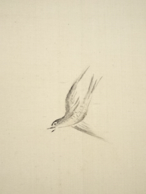 道具 ] - 道具 八木岡春山筆 五月雨頃 肉筆絹本掛軸（共箱）□z